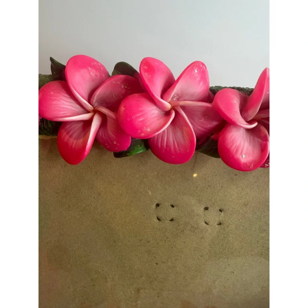Vintage Hawaii Picture Frame Set Aloha Turtle Plumeria Maui Souvenir Frames
